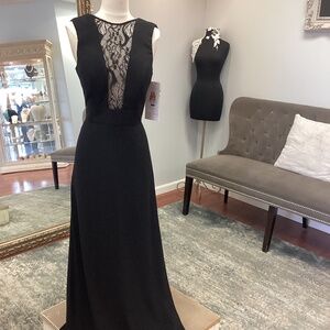 Formal Mother of the Bride Gown, Special event Lace deep V, and back detailing